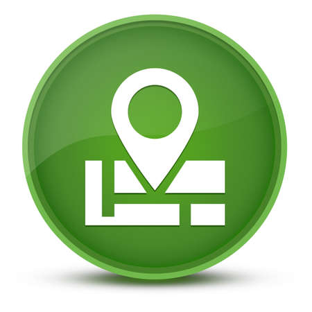 Address luxurious glossy green round button abstract illustrationの写真素材