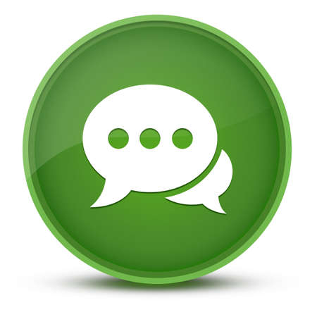Message luxurious glossy green round button abstract illustrationの写真素材