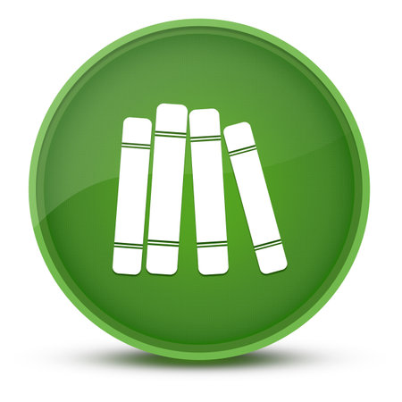 Book library luxurious glossy green round button abstract illustrationの写真素材