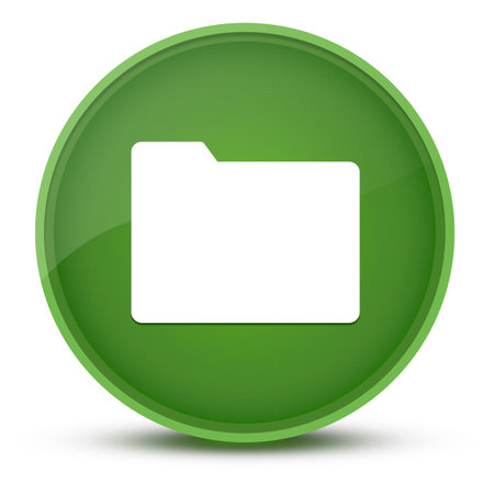 Folder luxurious glossy green round button abstract illustrationの写真素材
