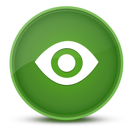 Visibility luxurious glossy green round button abstract illustrationの写真素材