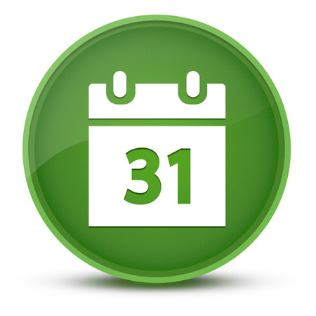 Calender luxurious glossy green round button abstract illustrationの写真素材