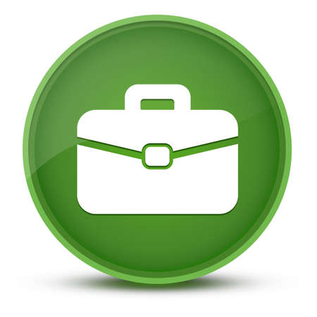 Office Bag luxurious glossy green round button abstract illustrationの写真素材