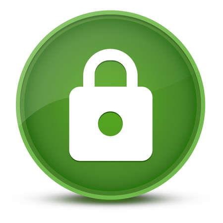 https luxurious glossy green round button abstract illustrationの写真素材