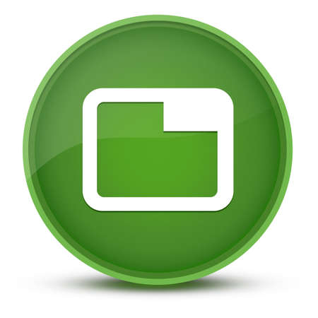 Tab luxurious glossy green round button abstract illustrationの写真素材