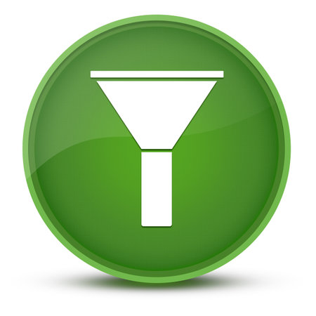 Filter luxurious glossy green round button abstract illustrationの写真素材