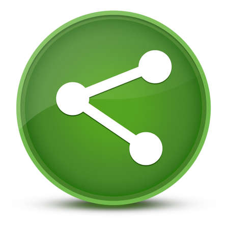 Social media link luxurious glossy green round button abstract illustrationの写真素材