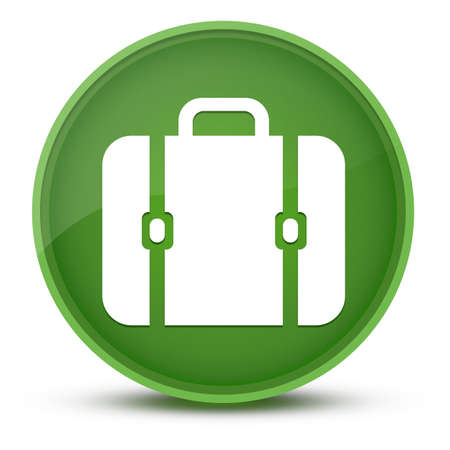 Bag luxurious glossy green round button abstract illustrationの写真素材