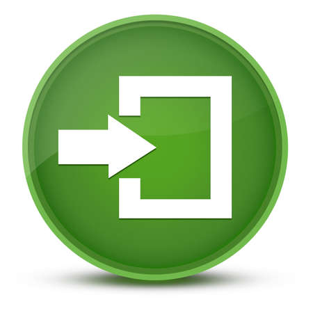 Login luxurious glossy green round button abstract illustrationの写真素材