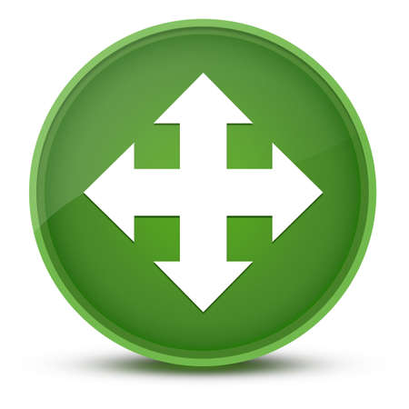 Move luxurious glossy green round button abstract illustrationの写真素材
