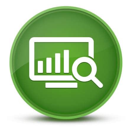 Chart luxurious glossy green round button abstract illustrationの写真素材