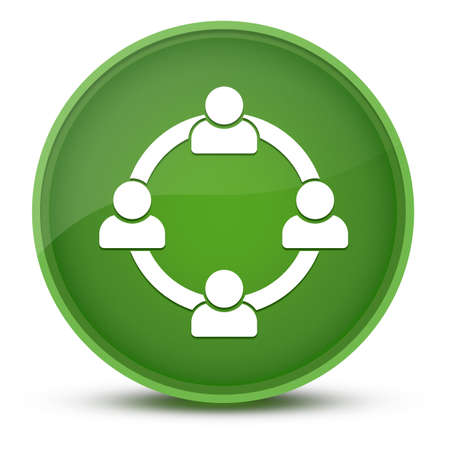 Communication concept luxurious glossy green round button abstract illustrationの写真素材