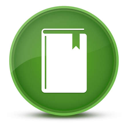 Book luxurious glossy green round button abstract illustrationの写真素材