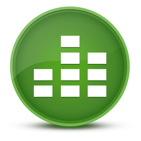 Equalizer luxurious glossy green round button abstract illustrationの写真素材