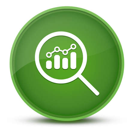 View financial analytics or metrics research luxurious glossy green round button abstract illustrationの写真素材