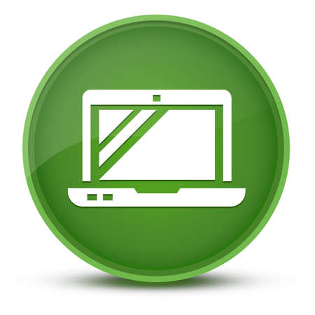 Technical skill luxurious glossy green round button abstract illustrationの写真素材