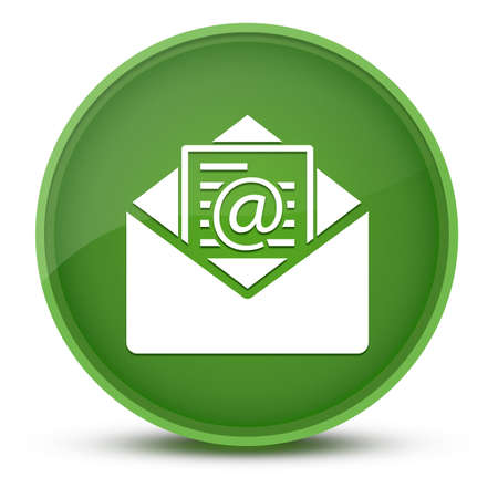 Newsletter email luxurious glossy green round button abstract illustrationの写真素材