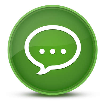 Talk luxurious glossy green round button abstract illustrationの写真素材