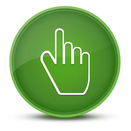 Tips luxurious glossy green round button abstract illustrationの写真素材