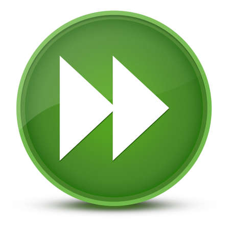 Jump forward luxurious glossy green round button abstract illustrationの写真素材