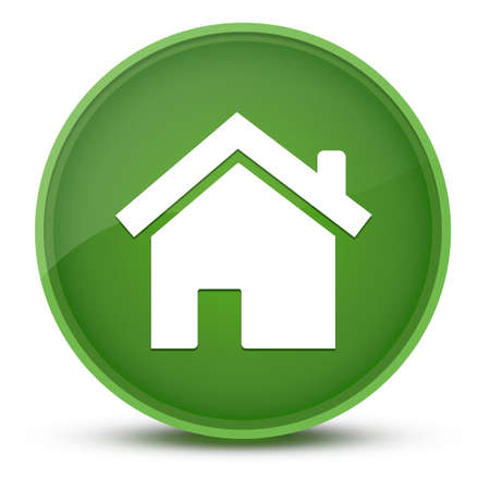 Home luxurious glossy green round button abstract illustrationの写真素材