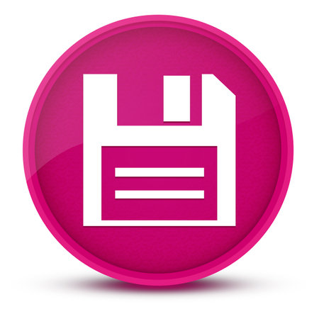 Disk luxurious glossy pink round button abstract illustrationの写真素材