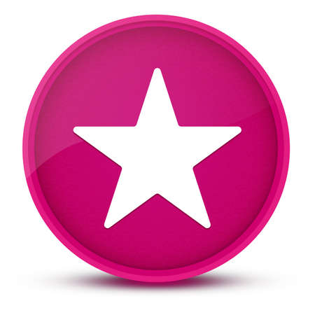 Star luxurious glossy pink round button abstract illustrationの写真素材