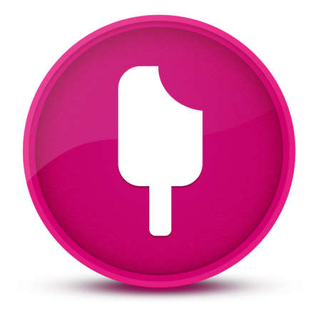 Stick ice cream luxurious glossy pink round button abstract illustrationの写真素材