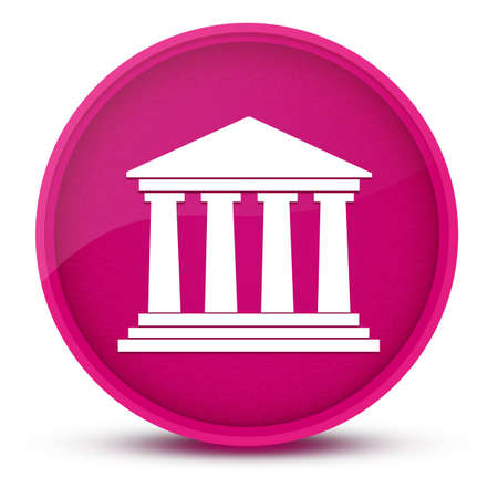 Building luxurious glossy pink round button abstract illustrationの写真素材