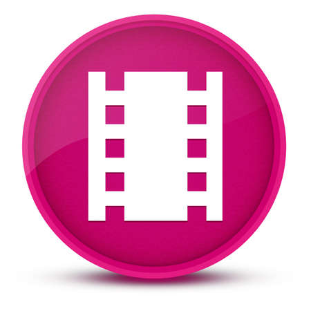 Theaters luxurious glossy pink round button abstract illustrationの写真素材
