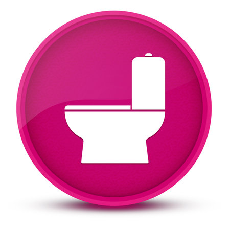 Toilet luxurious glossy pink round button abstract illustrationの写真素材