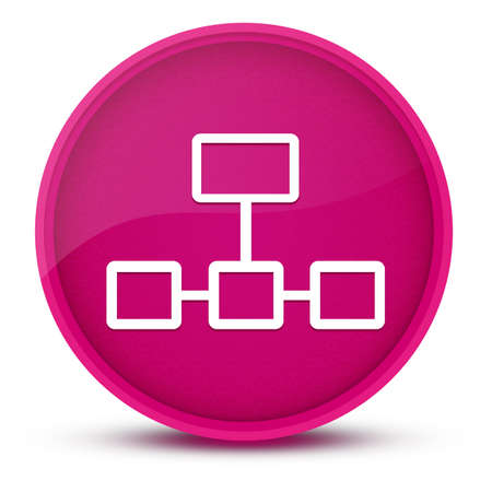 Network connection luxurious glossy pink round button abstract illustrationの写真素材