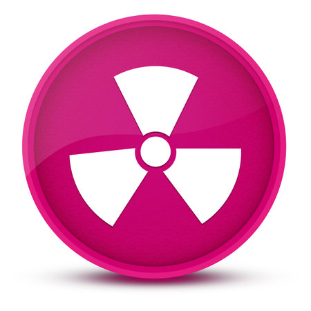 Radiation luxurious glossy pink round button abstract illustrationの写真素材