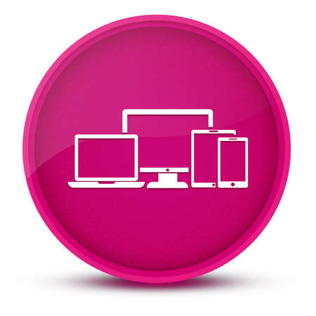 Digital smart devices luxurious glossy pink round button abstract illustrationの写真素材