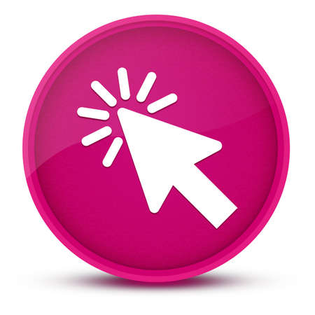 Cursor luxurious glossy pink round button abstract illustrationの写真素材