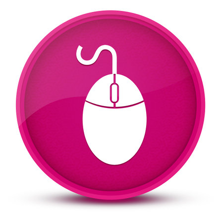 Mouse luxurious glossy pink round button abstract illustrationの写真素材
