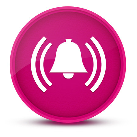 Alarm luxurious glossy pink round button abstract illustrationの写真素材