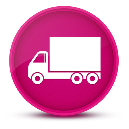 Truck luxurious glossy pink round button abstract illustrationの写真素材