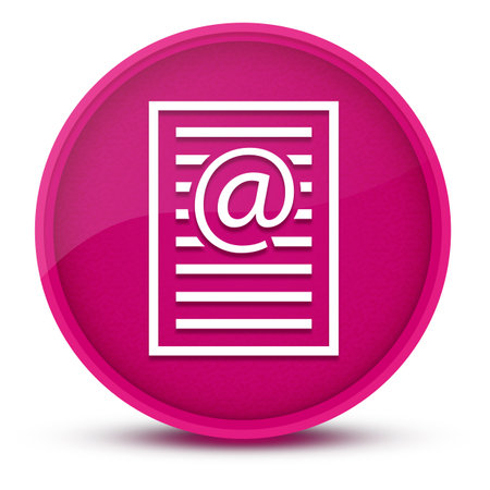 Email address page luxurious glossy pink round button abstract illustrationの写真素材