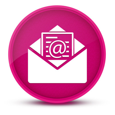 Newsletter email luxurious glossy pink round button abstract illustrationの写真素材