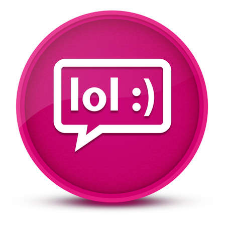 LOL bubble luxurious glossy pink round button abstract illustrationの写真素材