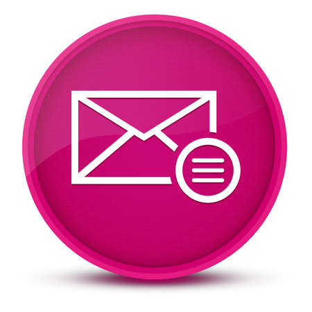 Email option luxurious glossy pink round button abstract illustrationの写真素材