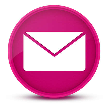 Email luxurious glossy pink round button abstract illustrationの写真素材
