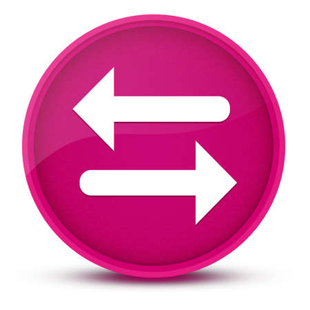 Transfer arrow luxurious glossy pink round button abstract illustrationの写真素材