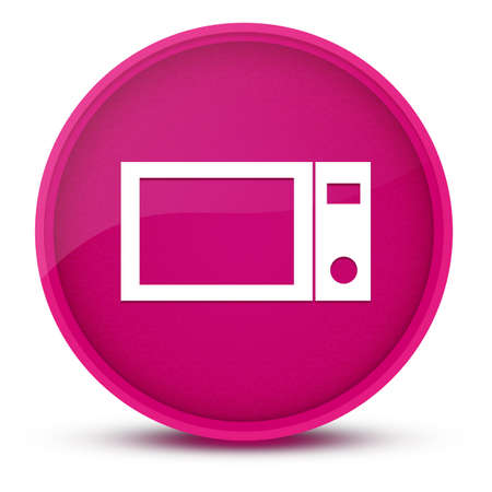 Microwave kitchen luxurious glossy pink round button abstract illustrationの写真素材