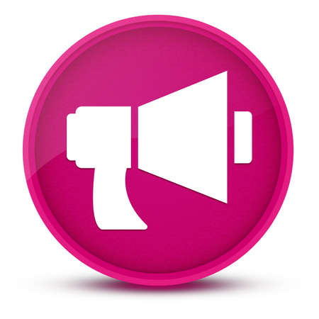 Magaphone luxurious glossy pink round button abstract illustrationの写真素材