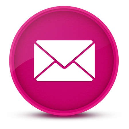 Inbox luxurious glossy pink round button abstract illustrationの写真素材