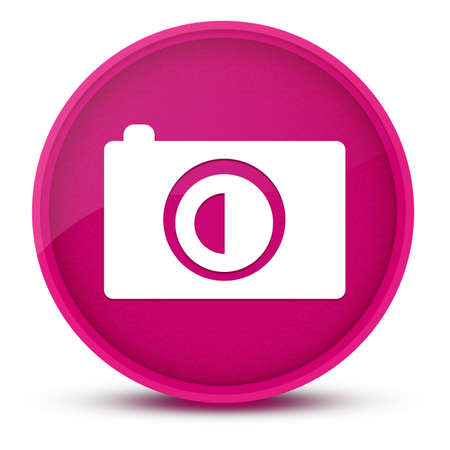 Photo camera luxurious glossy pink round button abstract illustrationの写真素材