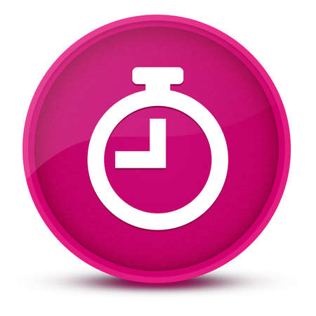 Timer luxurious glossy pink round button abstract illustrationの写真素材