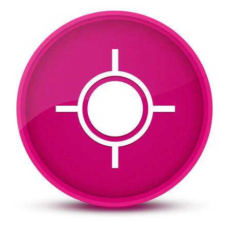 Location luxurious glossy pink round button abstract illustrationの写真素材